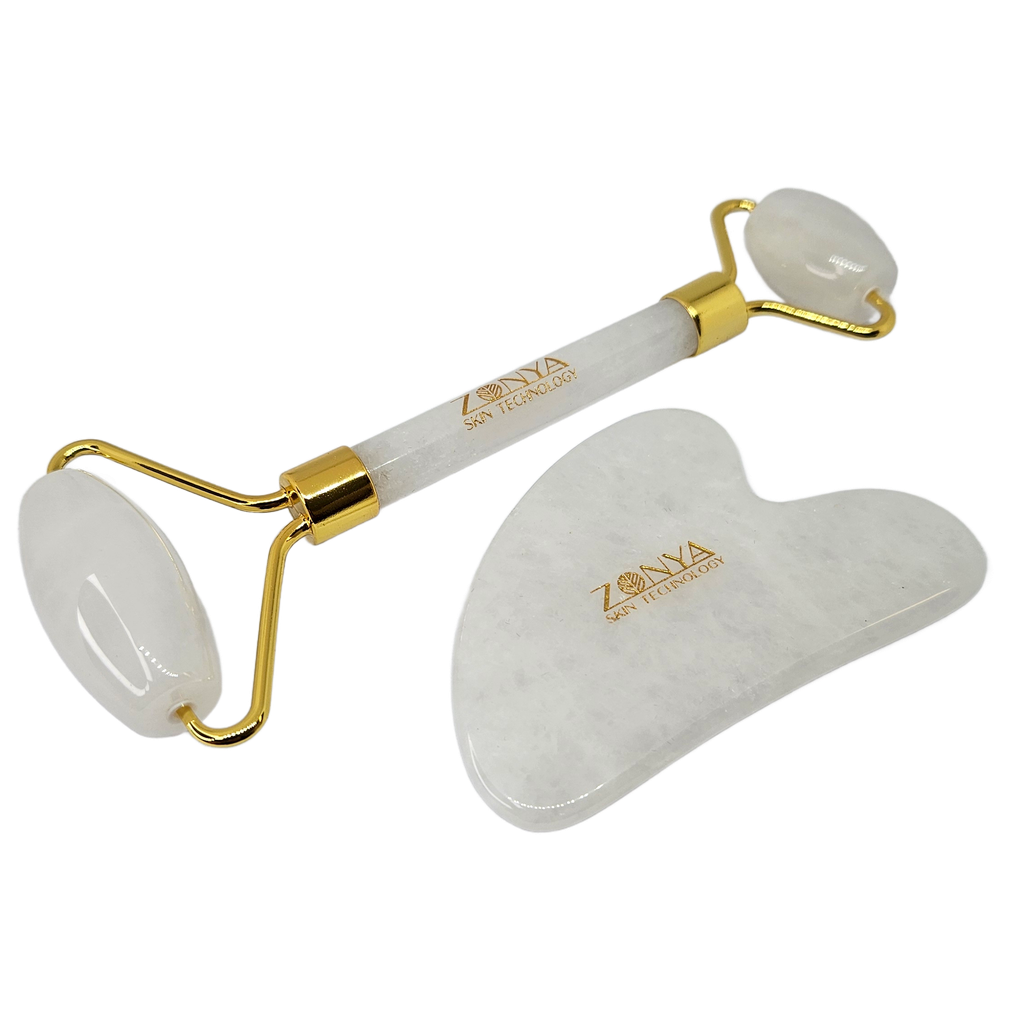 Gua Sha kit i White Jade